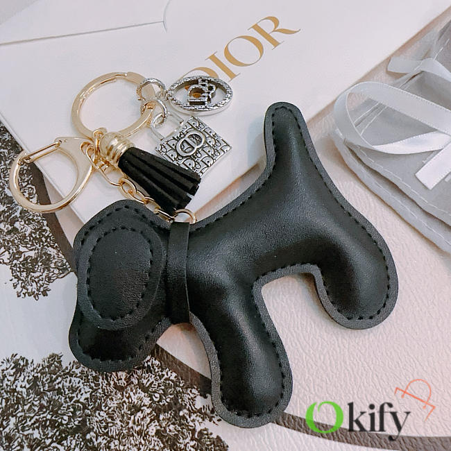 Okify Dior Black Dog Key Chain - 1