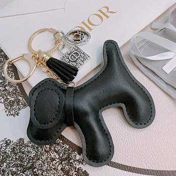 Okify Dior Black Dog Key Chain
