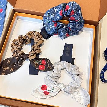 Okify Louis Vuitton x TM Set Of Cherry Scrunchies