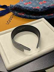 Okify Louis Vuitton Denim Gray Headband  - 6