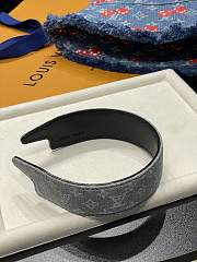 Okify Louis Vuitton Denim Gray Headband  - 3