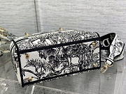 Okify Dior Lady D-lite Bag In Black And White Flower 24x20x11cm - 5