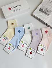 Okify Lululemon Set 5 Pairs Of Macaroon Socks  - 1