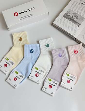 Okify Lululemon Set 5 Pairs Of Macaroon Socks 