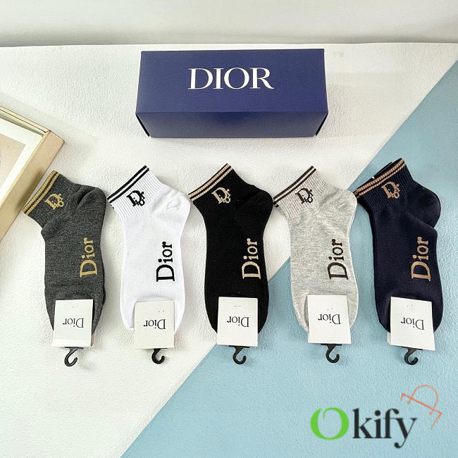 Okify Dior Set 5 Pairs Of Socks 24255 - 1