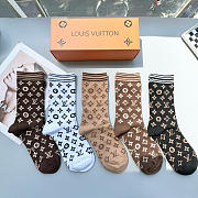 Okify Louis Vuitton Set 5 Pairs Of Socks 24256 - 4