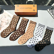 Okify Louis Vuitton Set 5 Pairs Of Socks 24256 - 2