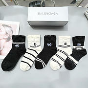 Okify Balenciaga Set 5 Pairs Of Socks 24257 - 1
