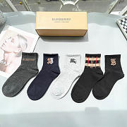 Okify Burberry Set 5 Pairs Of Socks 24258 - 1