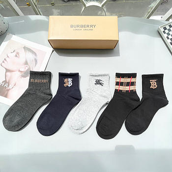 Okify Burberry Set 5 Pairs Of Socks 24258