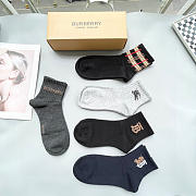 Okify Burberry Set 5 Pairs Of Socks 24258 - 3