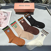 Okify MiuMiu Set 5 Pairs Of Socks 24259 - 6