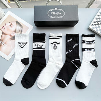 Okify Prada Set 5 Pairs Of Socks 24260