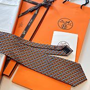 Okify Hermes Orange Tie 7cm 24265 - 4