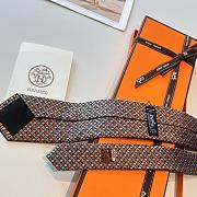 Okify Hermes Orange Tie 7cm 24265 - 5