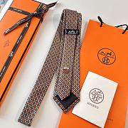 Okify Hermes Orange Tie 7cm 24265 - 3