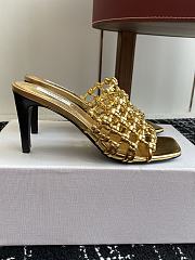 Okify Toteme Gold/Black/White Sandals 8cm/Flat - 5
