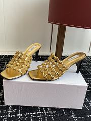 Okify Toteme Gold/Black/White Sandals 8cm/Flat - 4