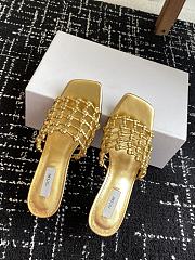 Okify Toteme Gold/Black/White Sandals 8cm/Flat - 3