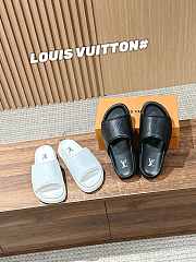 Okify Louis Vuitton Black/White Slides 24268 - 1