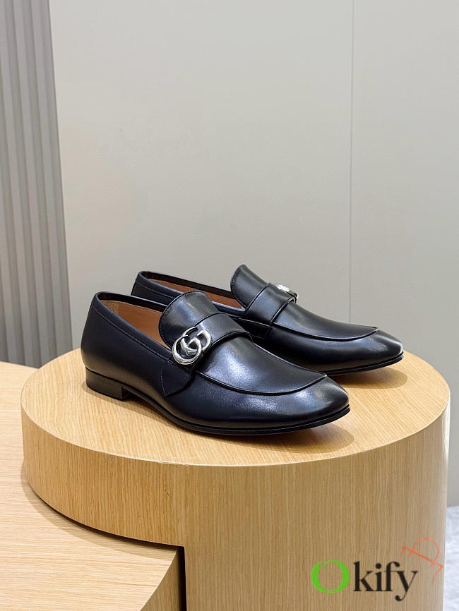 Okify Gucci Men Loafers In Black 24274 - 1