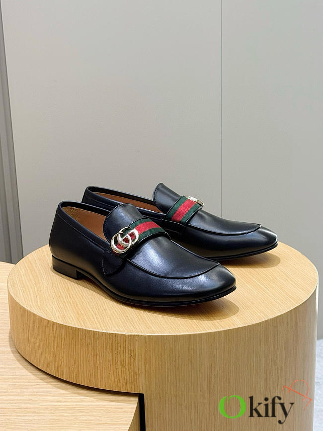 Okify Gucci Men Loafers In Black 24275 - 1