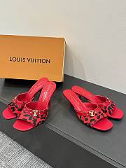 Okify Louis Vuitton Leopard Low/High Heel Sandals - 3