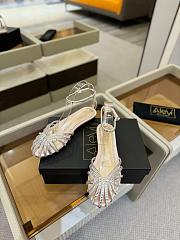 Okify Alevi Mlano Diamond Flat Sandals In Beige - 2