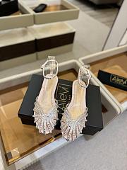 Okify Alevi Mlano Diamond Flat Sandals In Beige - 4