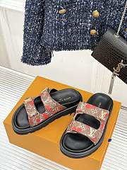 Okify Louis Vuitton Brown Cherry Sandals  - 3