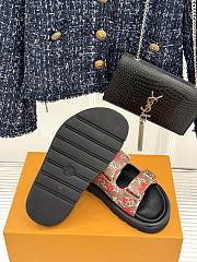 Okify Louis Vuitton Brown Cherry Sandals  - 2