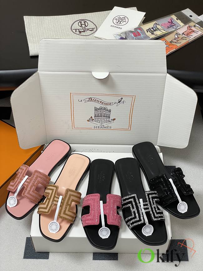 Okify Hermes Oran Diamond Slides - 1