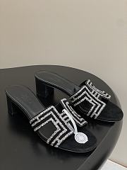 Okify Hermes Oran Diamond Sandals 5cm  - 3