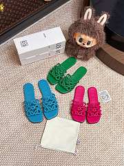 Okify Loewe Green/Blue/Pink Slides - 1