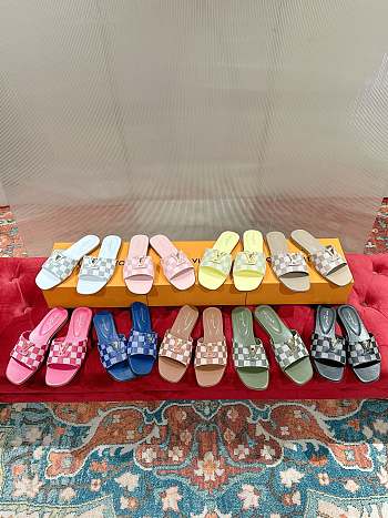 Okify Louis Vuitton Damier Slides 