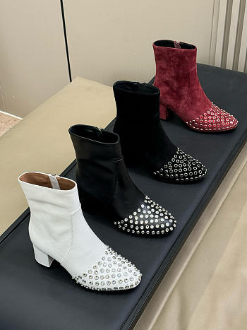Okify Alaia Diamond Ankle Boots 