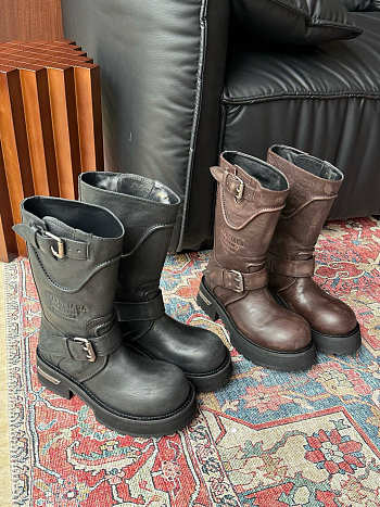 Okify Balenciga Venom Black/Brown Boots
