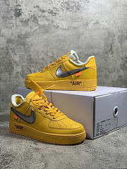 Okify Nike x Off White Air Force 1 Low In Yellow Sneakers - 5