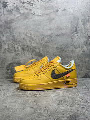 Okify Nike x Off White Air Force 1 Low In Yellow Sneakers - 2