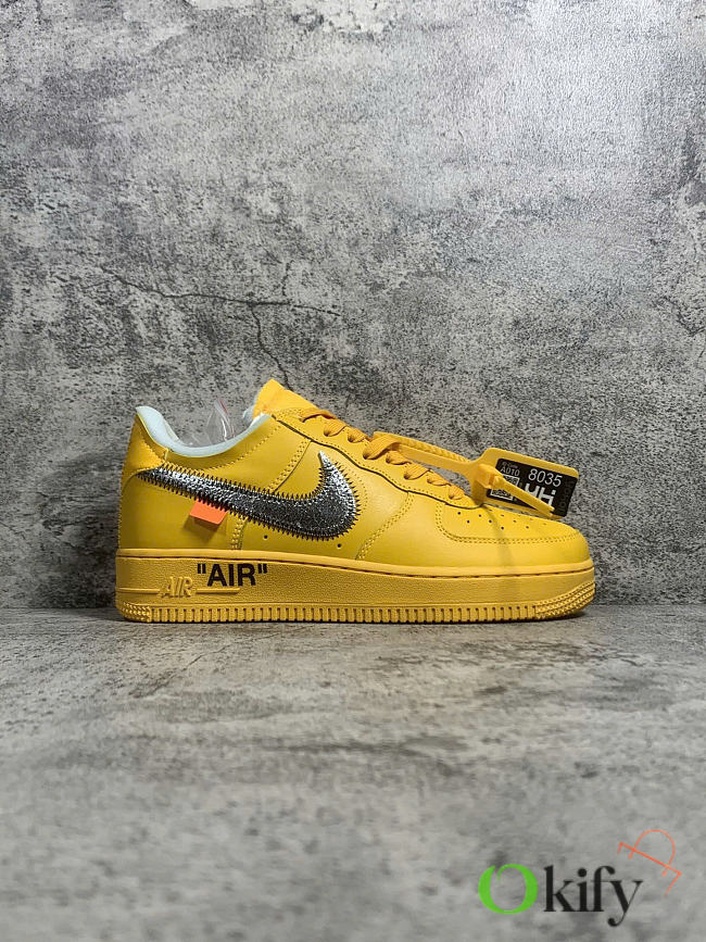 Okify Nike x Off White Air Force 1 Low In Yellow Sneakers - 1