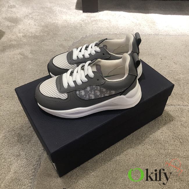 Okify Dior Gray Sneakers For Kids  - 1