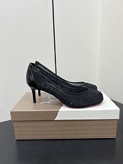 Okify Christian Louboutin x Maison Margiela Black Mesh High Heels 6.5cm - 5