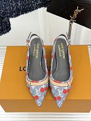 Okify Louis Vuitton Monogram Cherry Slingback In Denim Gray  - 5