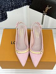 Okify Louis Vuitton Cherry Slingback In Denim Pink  - 5