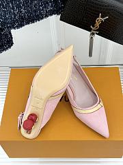 Okify Louis Vuitton Cherry Slingback In Denim Pink  - 3