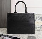 Dior book tote 41.5 embossed leather black  - 2