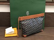 Okify Goyard Conti Pouch Bag In Black And Tan 24x6.5x22cm - 3