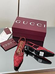 Okify Gucci Red Slingback 3.5cm  - 4