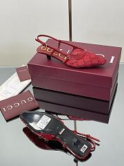 Okify Gucci Red Slingback 3.5cm  - 2