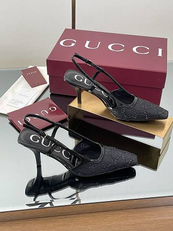 Okify Gucci Black Slingback 7.5cm 